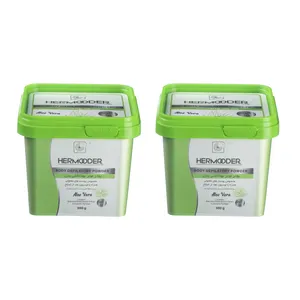 پودر موبر هرمودر مدل ALOE VERA وزن 300 گرم مجموعه 2 عددی