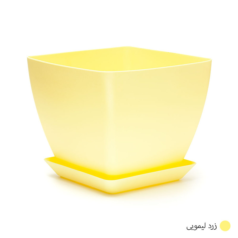 گلدان گل آذین مدل پلاستیکی مربع کد 024