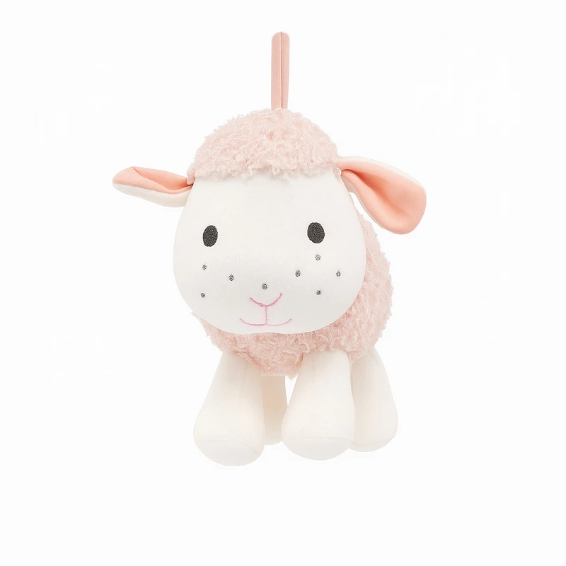 عروسک پولیشی خلق زاپف طرح گوسفند موزیکال مدل کیف دستی ارتفاع 27 سانتی متر