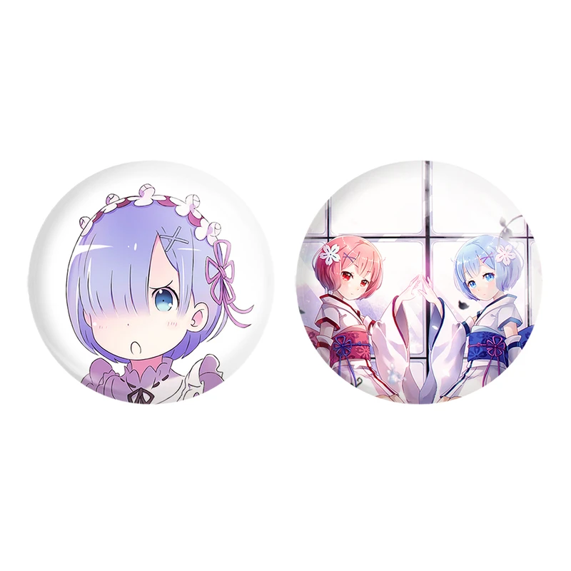 مگنت خندالو طرح رم و رام انیمه ReZero کد 1284212839 مجموعه 2 عددی