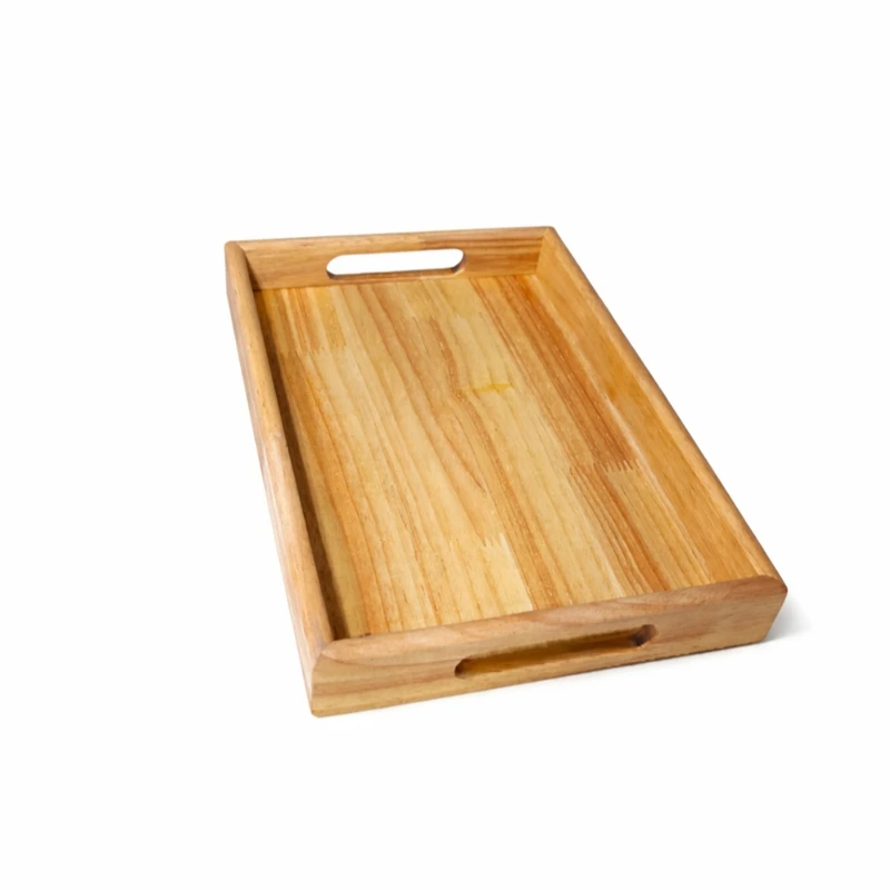 سینی دسته دار مدل مستطیل چوبی کد BM4030 سایز 40*30 سانتی متر