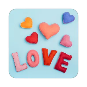 زیر لیوانی کاکتی طرح عاشقانه مدل mp39103