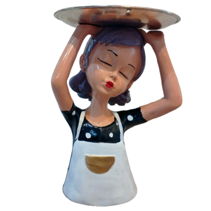 مجسمه مدل سرآشپز سینی به دست