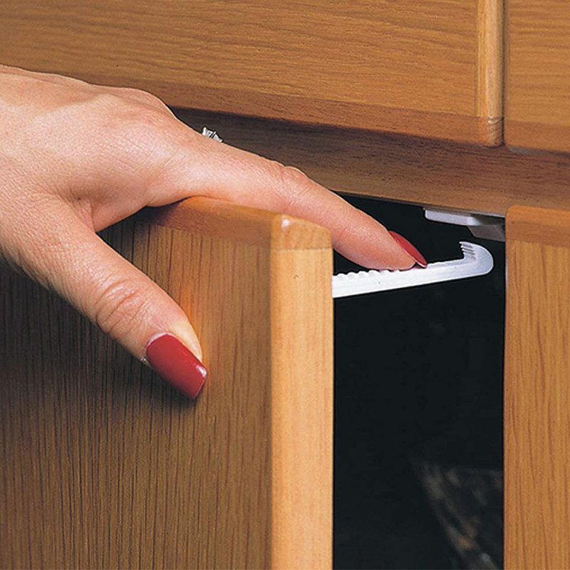 ابزار ایمنی کودک و نوزاد مدل  قفل درب کابینت و کشو مدل A02 بسته 4 عددی