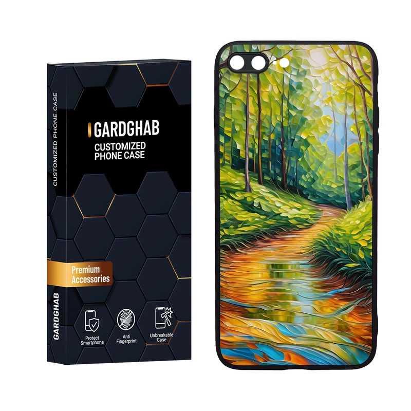 کاور گارد قاب مدل دورژله ای هنری مناسب برای گوشی موبایل اپل iPhone 7 Plus / 8 plus