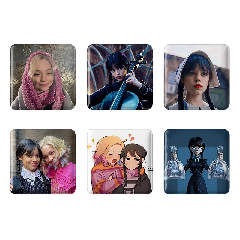 مگنت خندالو طرح سریال ونزدی Wednesday کد 1339A مجموعه 6 عددی