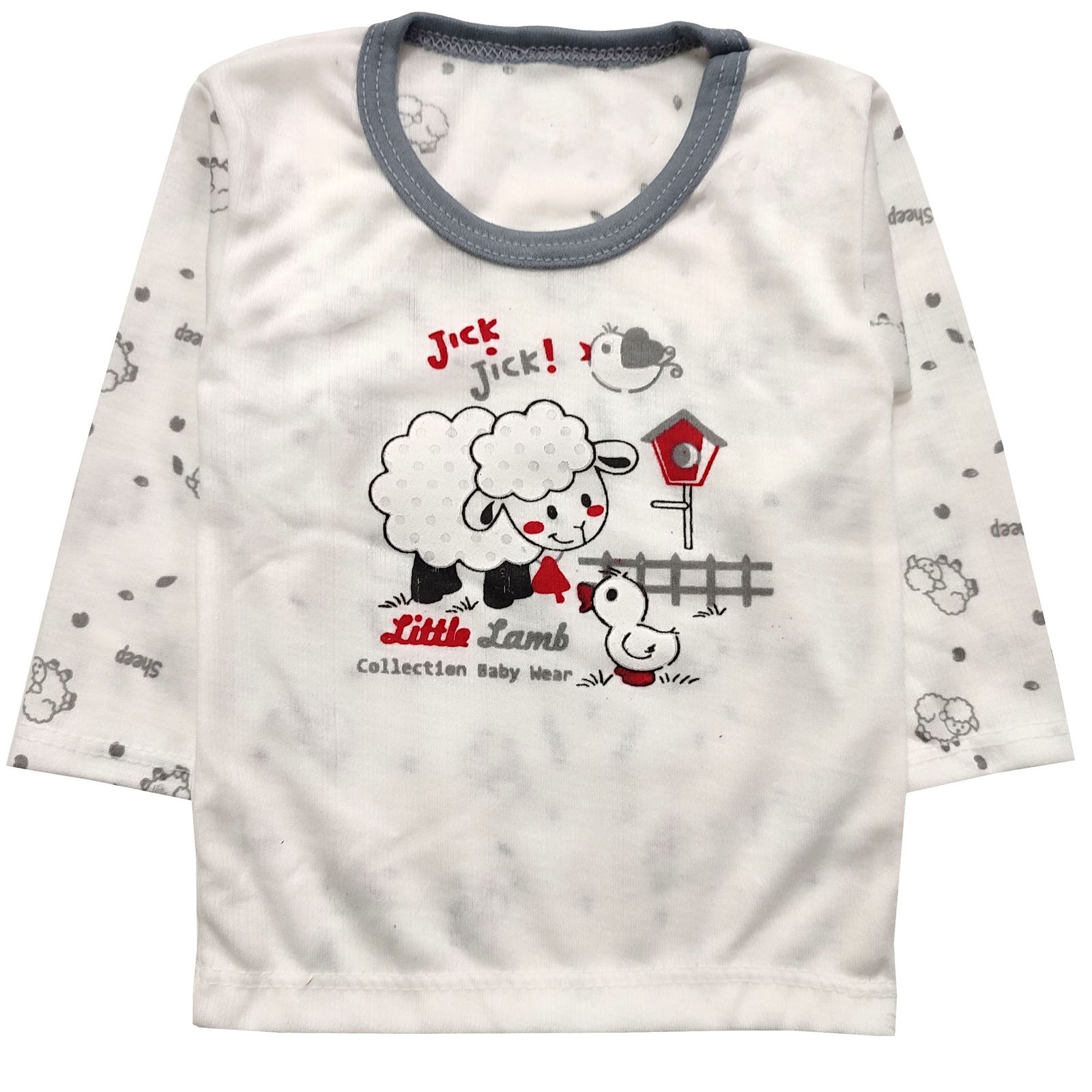 ست تی شرت و شلوار نوزادی مدل ببعی و اردک کد 3888 -  - 2