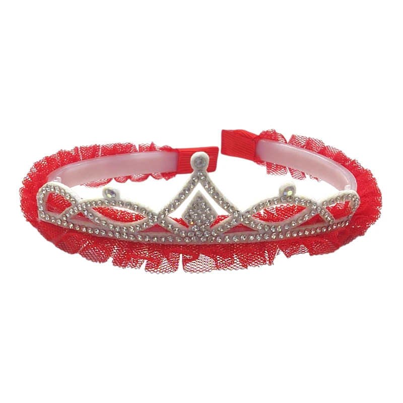 تاج مو دخترانه مدل نگین نرم تور دار کد VEMUS-TAJN01