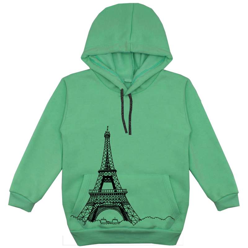 هودی پسرانه مدل ایفل F23 رنگ سبز 