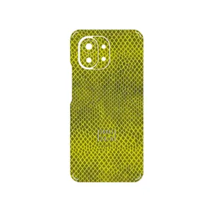 MAHOOT Yellow Snake Skin Cover Sticker for Xiaomi Mi 11 5G