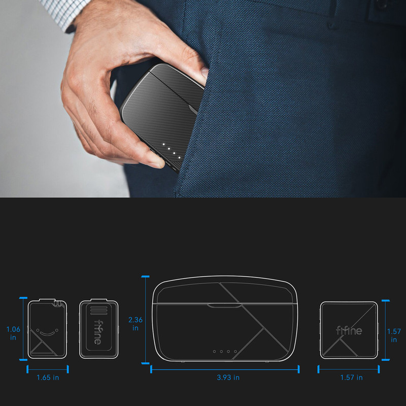 میکروفون یقه ای فای فاین مدل M9 با درگاه اتصال Type C