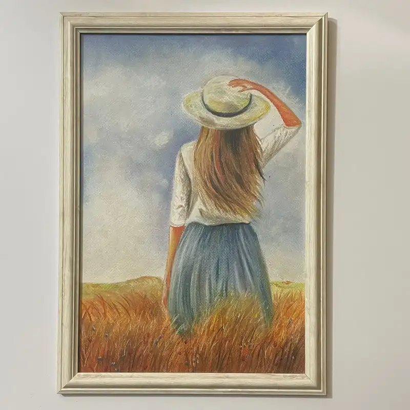 تابلو نقاشی پاستل مدل دختر کد 01