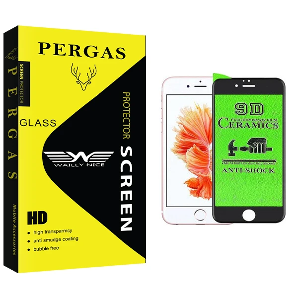 محافظ صفحه نمایش 9D وایلی نایس مدل Pergas Glass مناسب برای گوشی موبایل اپل iphone 6 / 6s