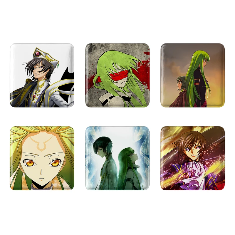مگنت خندالو طرح انیمه کد گیاس Code Geass کد 590A مجموعه 6 عددی
