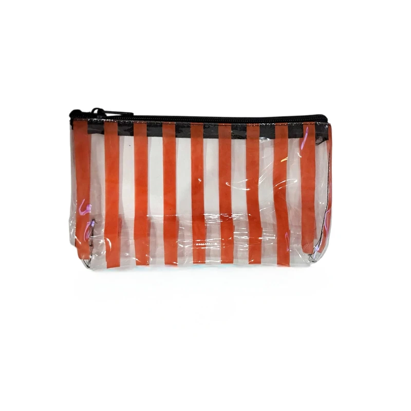 کیف لوازم آرایش زنانه مدل طلقی طرح راه راه 