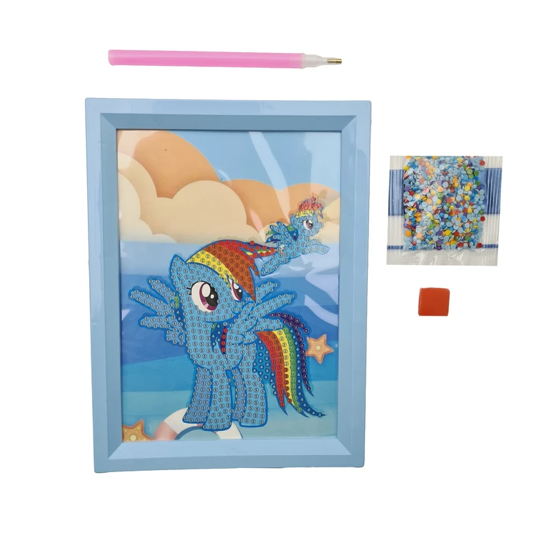 بازی آموزشی مدل ساخت تابلو نقاشی الماسی طرح پونی کد A168-C-8