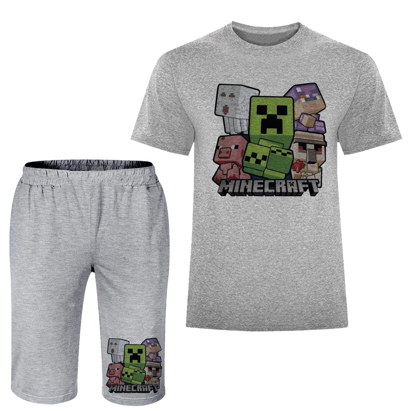 ست تی شرت و شلوارک مردانه مدل ماینکرفت A207