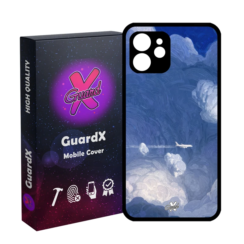 کاور گارد ایکس طرح هواپیما مدل Glass10597 مناسب برای گوشی موبایل اپل iPhone 12