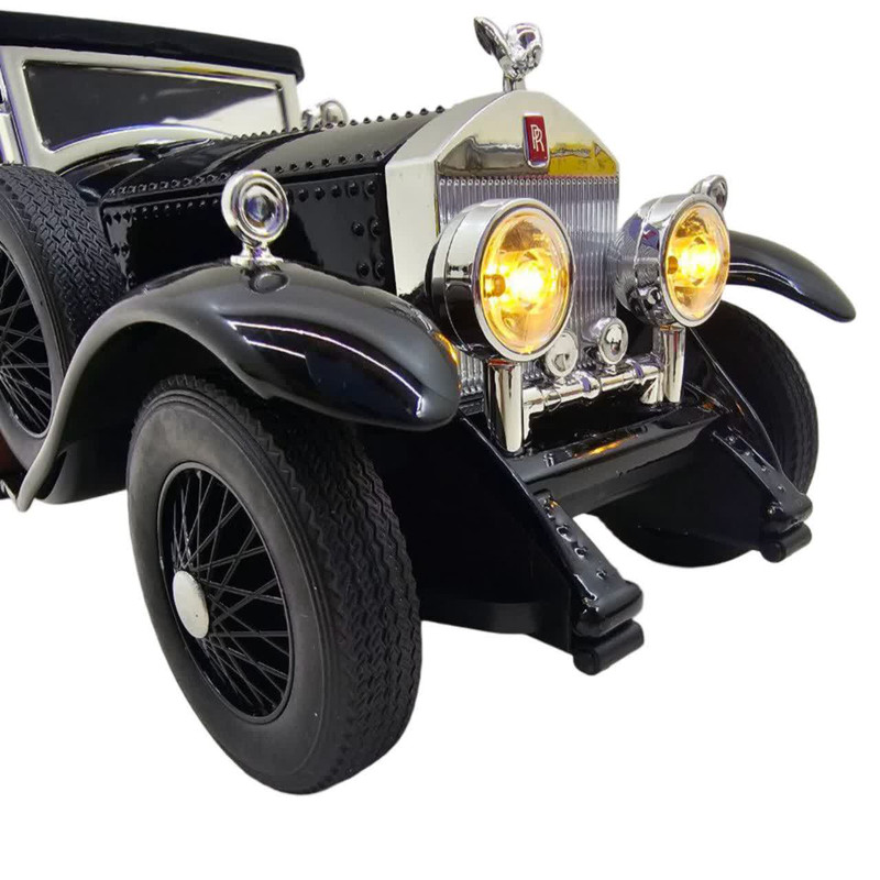 ماکت ماشین کلاسیک رولزرویس ناب سل مدل Classic metal Rolls-Royce with lights فلزی چراغدار عقب‌کش با سقف کروک و درهای بازشو