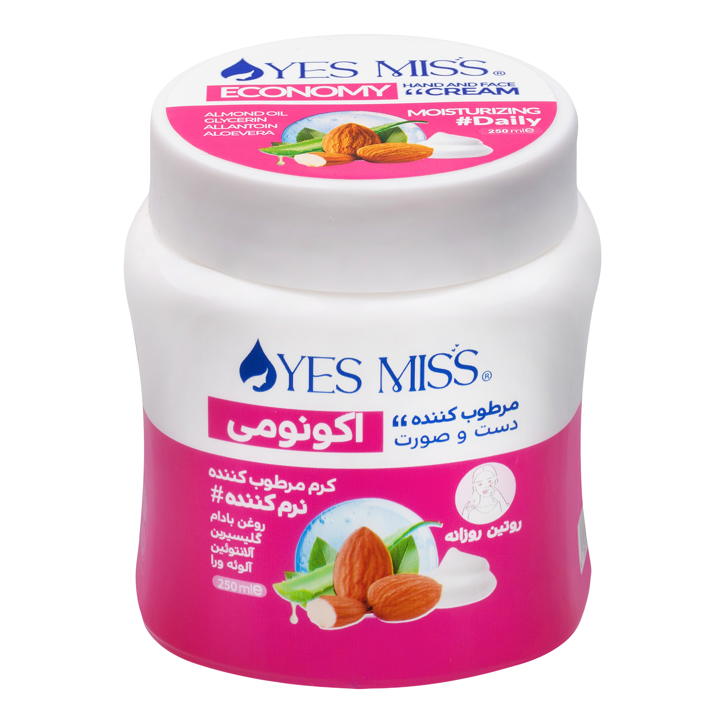 کرم مرطوب کننده یس میس مدل روغن بادام کد 01 حجم 250 میلی لیتر