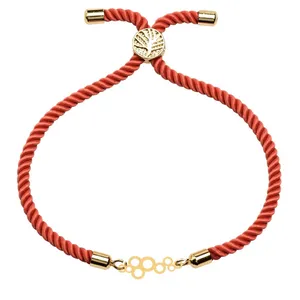 دستبند طلا 18 عیار زنانه الن نار طرح حباب مدل N100470