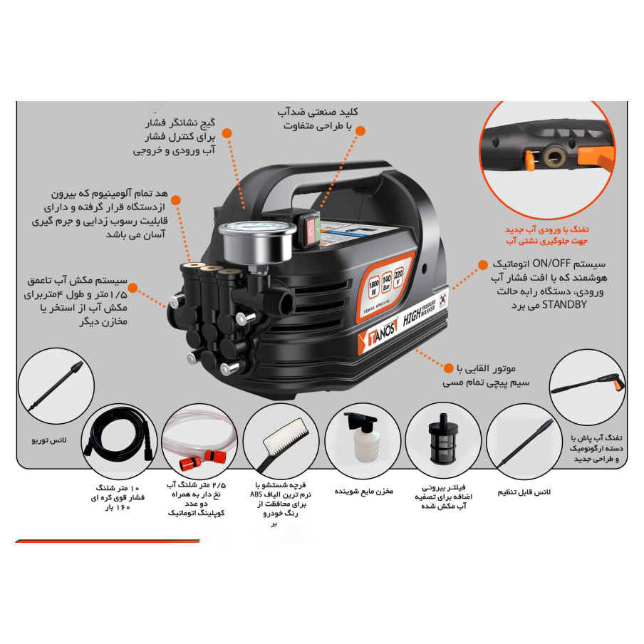 کارواش تانوس مدل 140bar