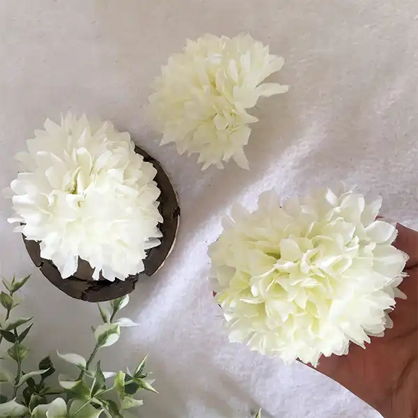 گل مصنوعی مدل داودی کد 569 بسته 3 عددی