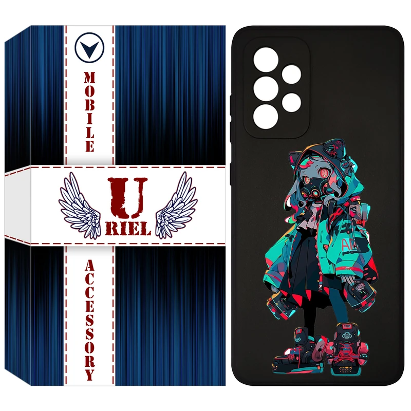 کاور یوریل مدل قاب KSH کد 58 طرح دخترگربه ای مناسب برای گوشی موبایل سامسونگ Galaxy A33 5G