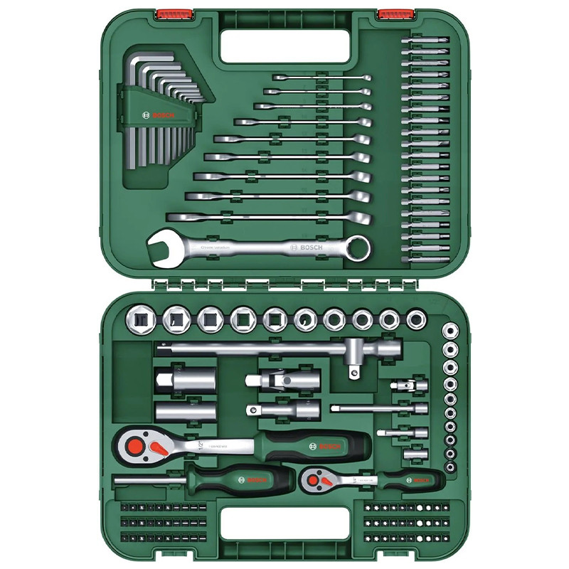 آچار و بکس بوش مدل فوق حرفه ای کد 1600A02Z9B مجموعه 132 عددی