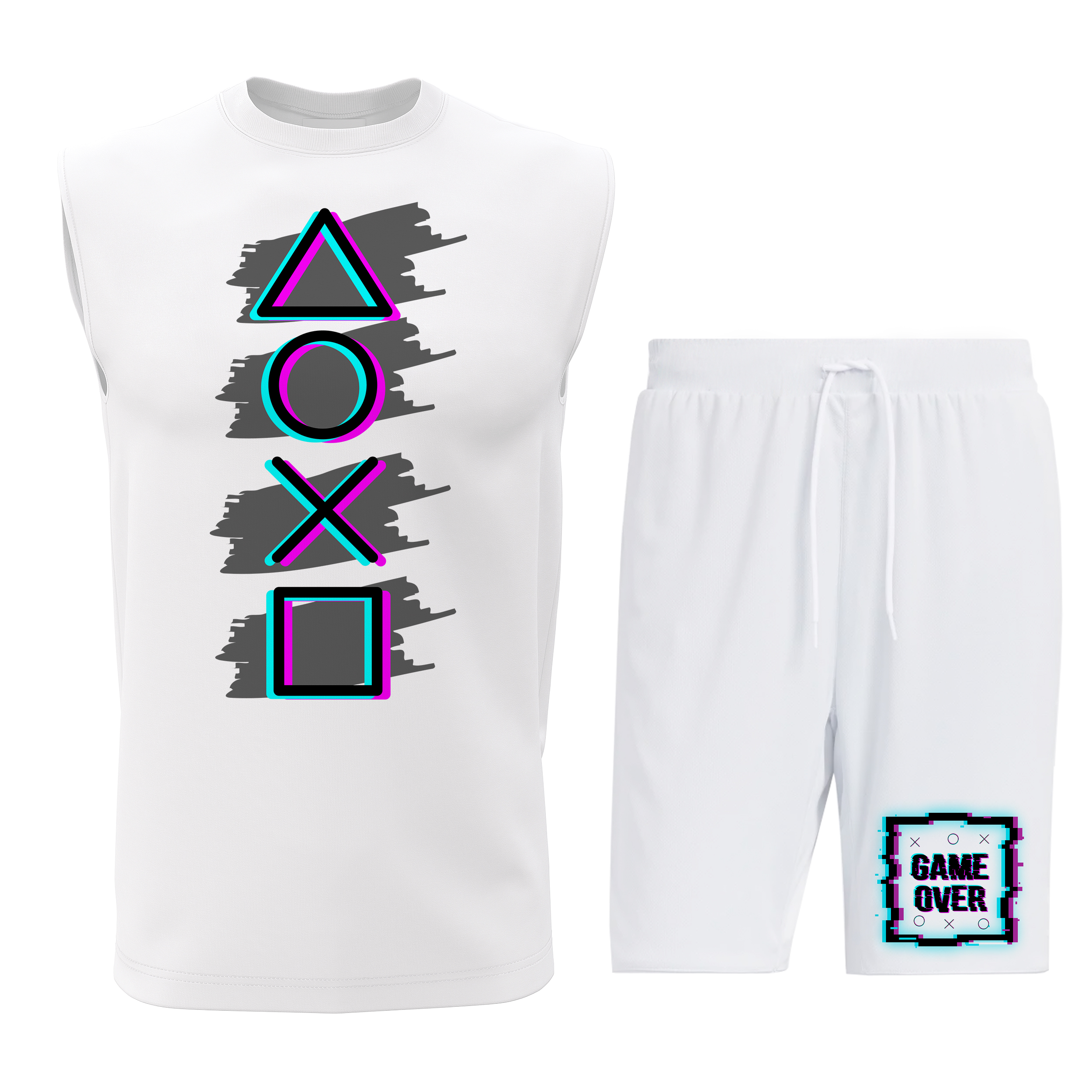 ست تاپ و شلوارک مردانه مدل G077W