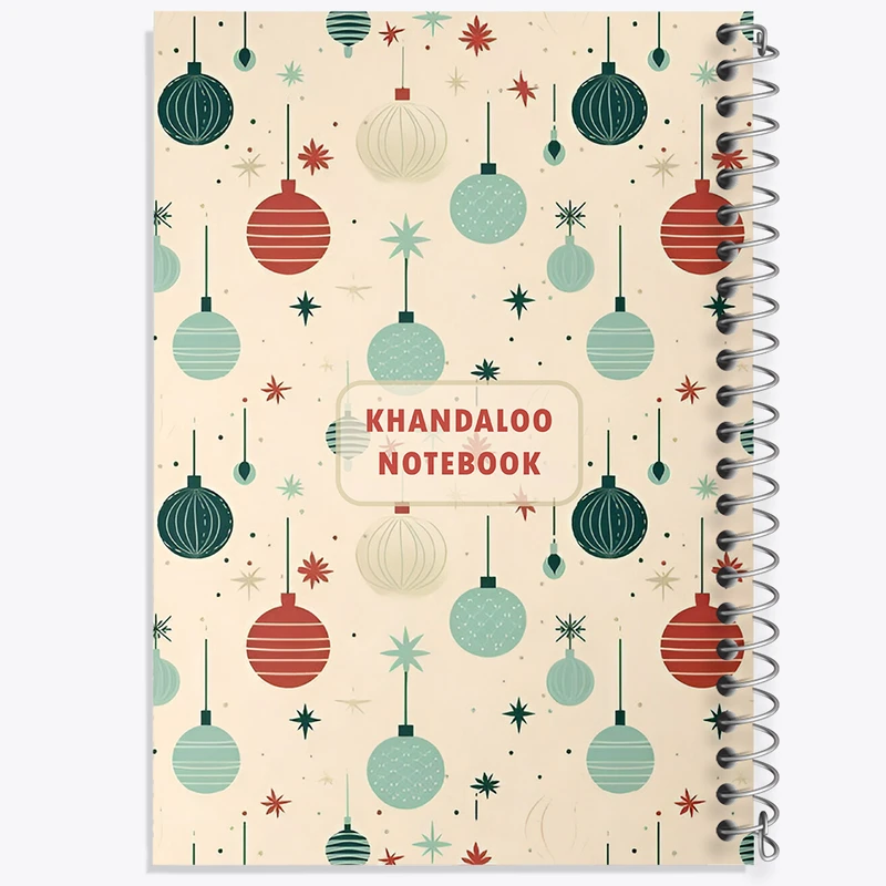 دفتر مشق 100 برگ خندالو طرح پترن کریسمسی کد N5830