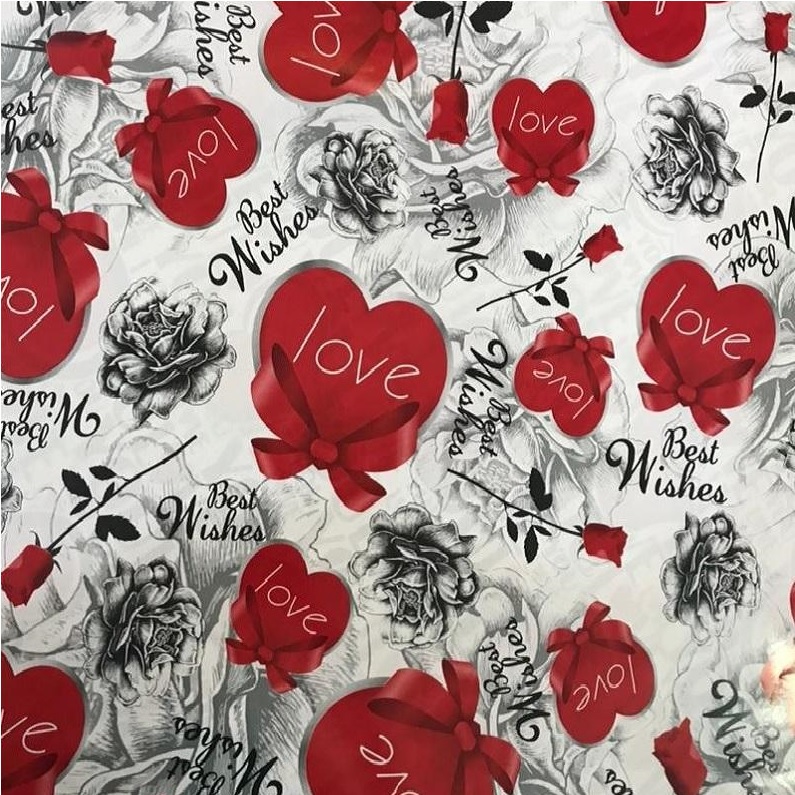 کاغذ کادو طرح قلب کد MO101 بسته 5 عددی