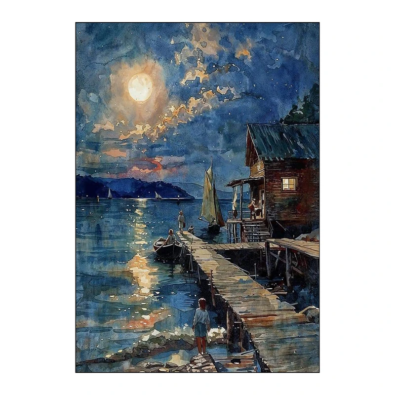 پوستر مدل نقاشی طرح کلبه کد BA 1430