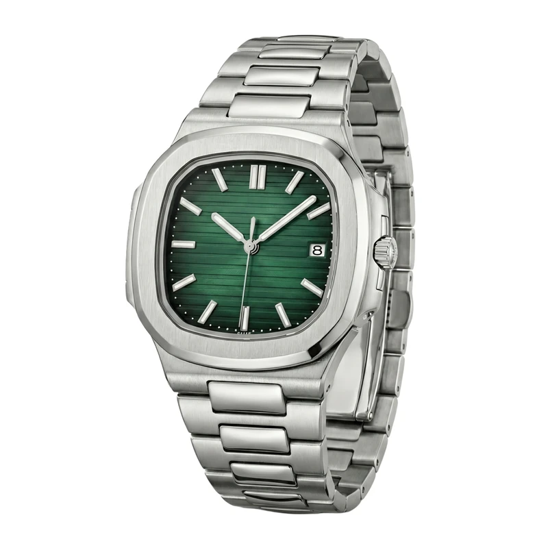 ساعت مچی عقربه‌ای کوارتز مردانه مدل کلاسیک لوکس بند استیل قفل مخفی کد P1