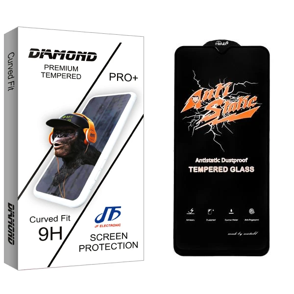 محافظ صفحه نمایش جی اف مدل Diamond Anti Static مناسب برای گوشی موبایل شیائومی Redmi 11 Prime