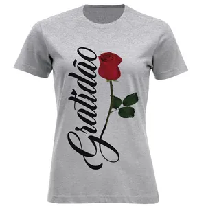 تی شرت آستین کوتاه زنانه مدل گل رز F1397