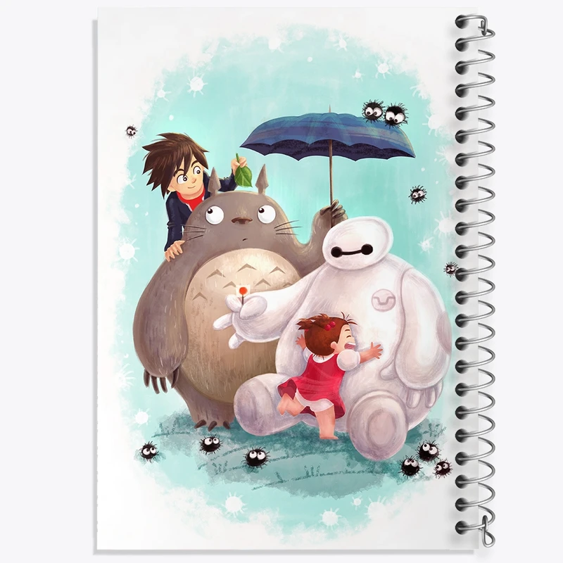 دفتر مشق 100 برگ خندالو طرح انیمه توتورو (Totoro) کد F2142