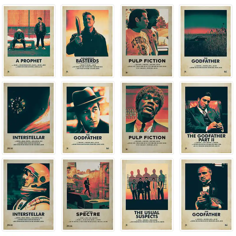 استیکر لپ تاپ ماسا دیزاین طرح MOVIE کد COL030 مجموعه 12 عددی