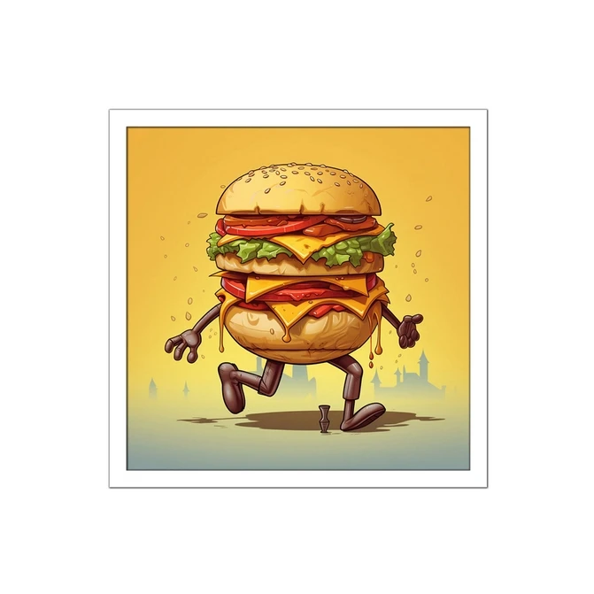 تابلو نوری بکلیت طرح فست فود همبرگر مدل W-MID-15991