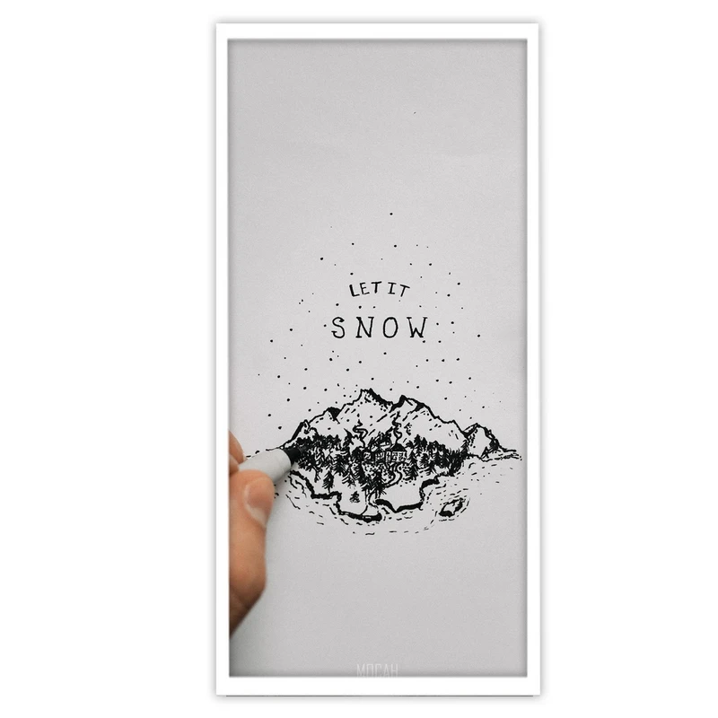 تابلو بکلیت طرح نقاشی برف زمستان مدل W-S3393