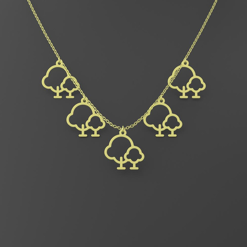 گردنبند طلا 18 عیار زنانه مدوپد مدل درخت کد RNA15827