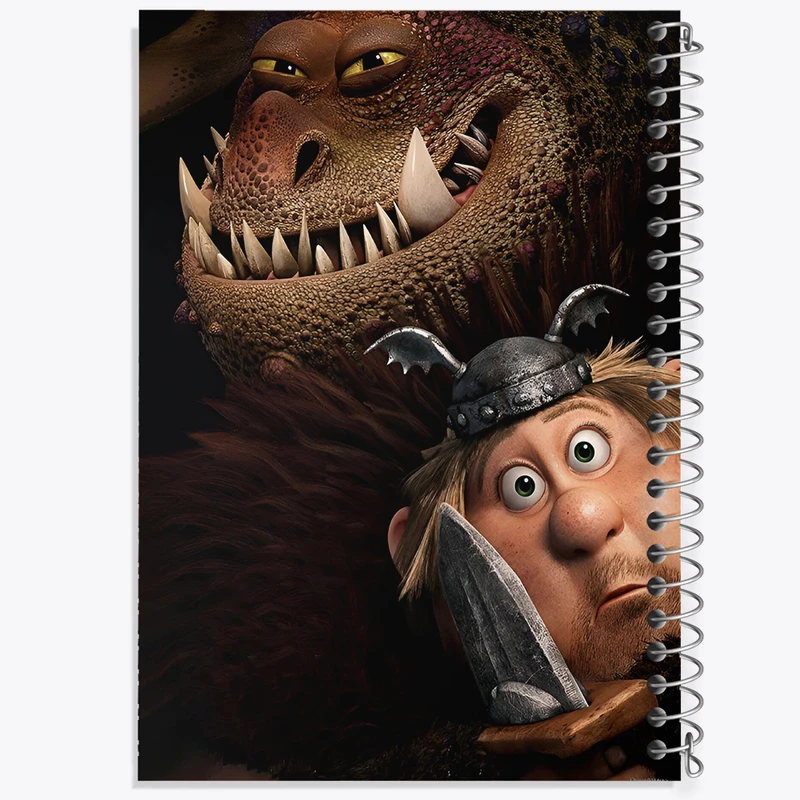 دفتر ژورنال نویسی 50 برگ خندالو مدل نقطه ای طرح اژدها سواران کد F8305