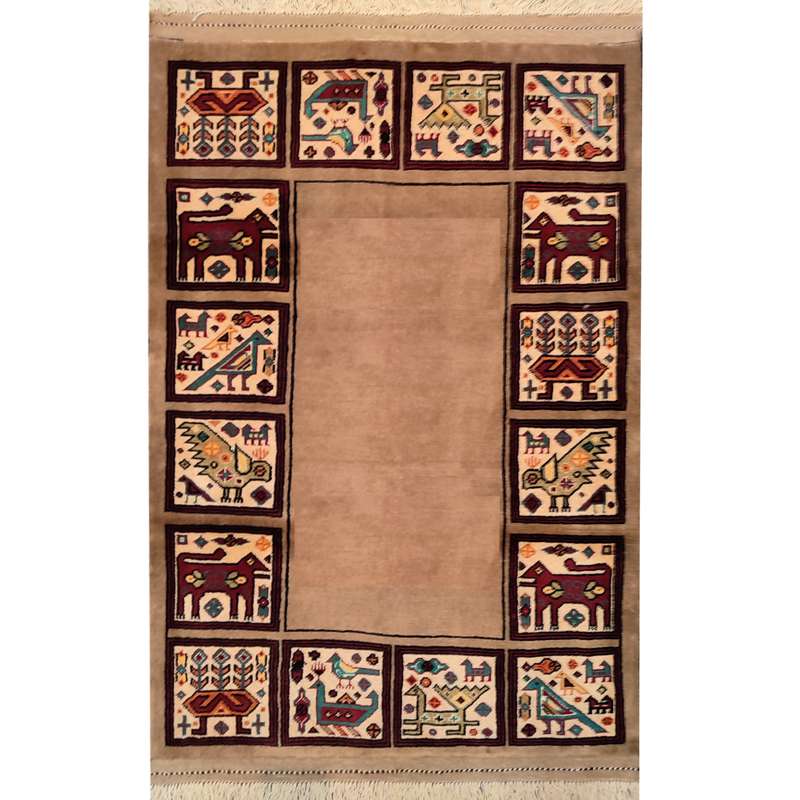 فرش دستبافت یک متری طرح کف ساده کد AA260