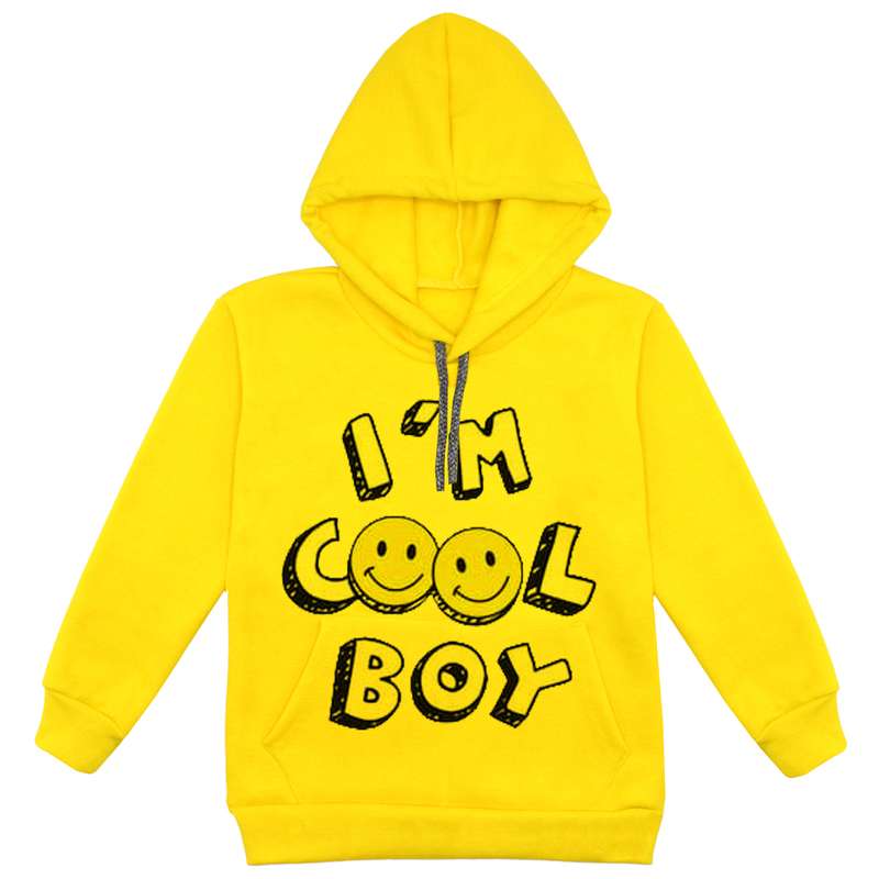 هودی پسرانه مدل F187 BOY رنگ زرد