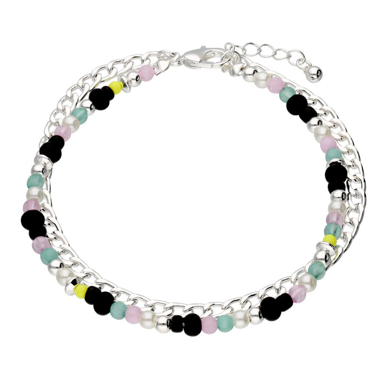 دستبند مردانه مدل Chain & Beads 