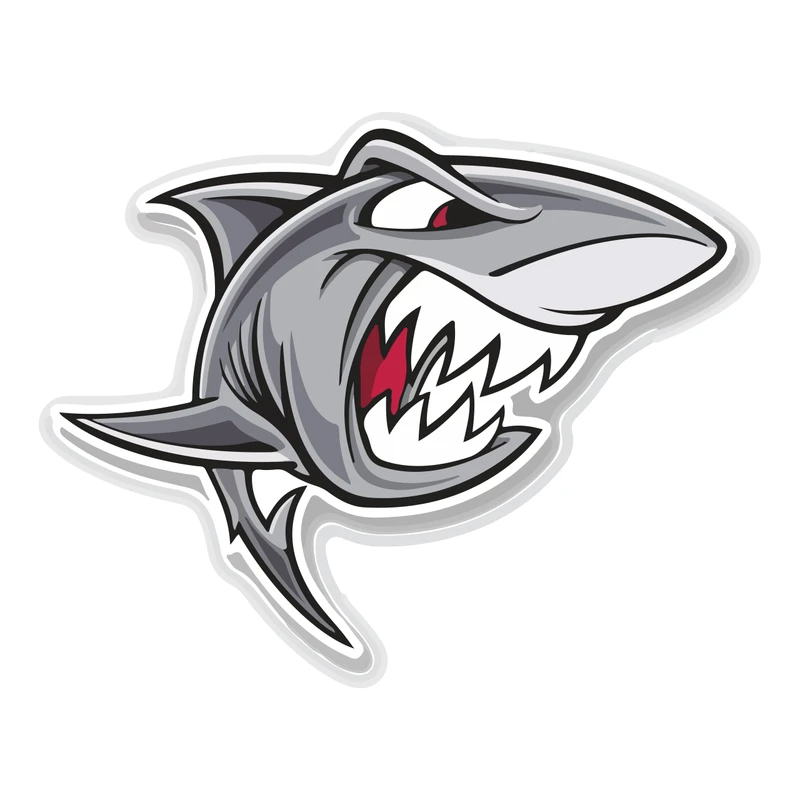 استیکر خودرو پویا مارکت طرح کوسه کد 256