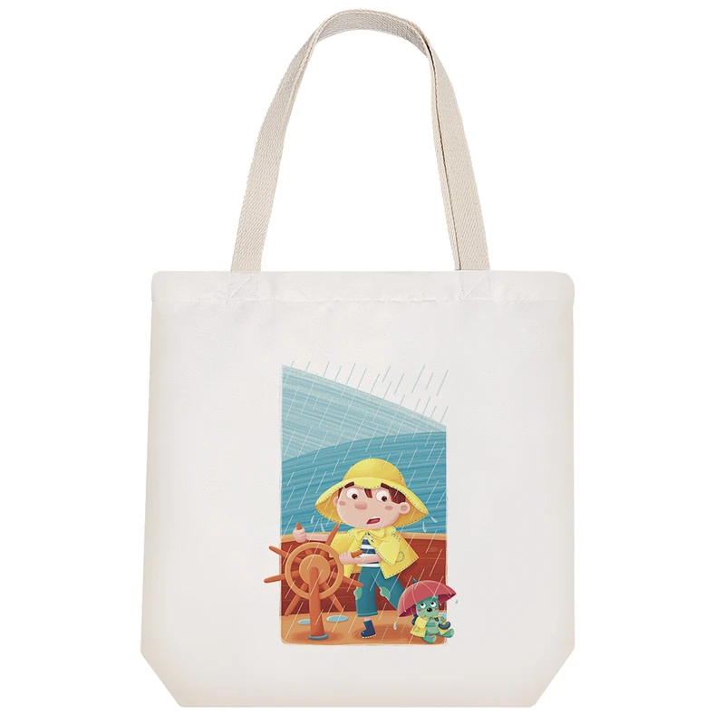 ساک خرید خندالو طرح روز بارانی کد H271