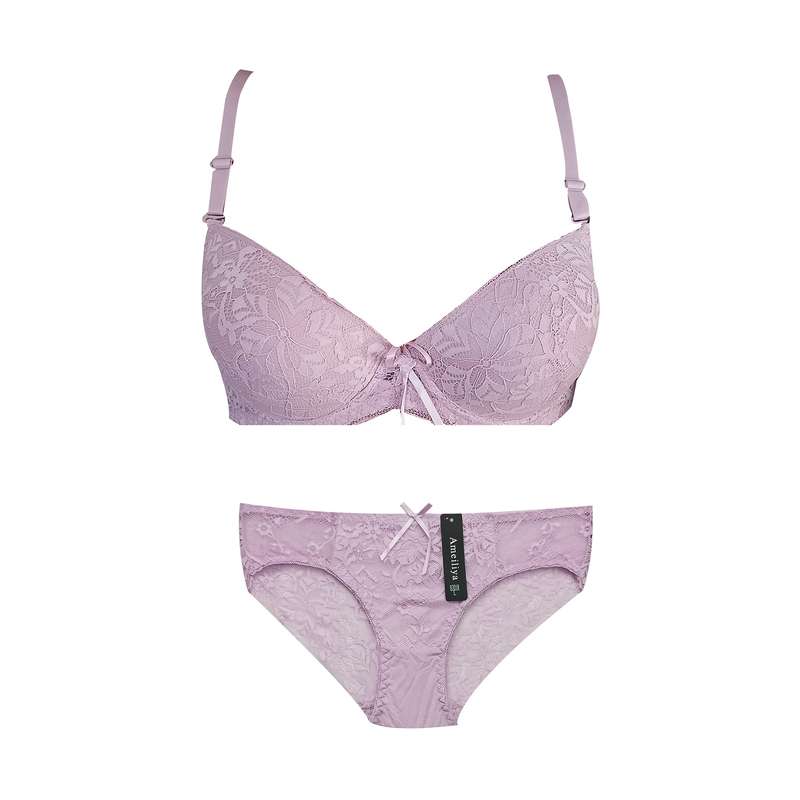 ست شورت و سوتین زنانه مدل گیپور اسفنجی کد-yas