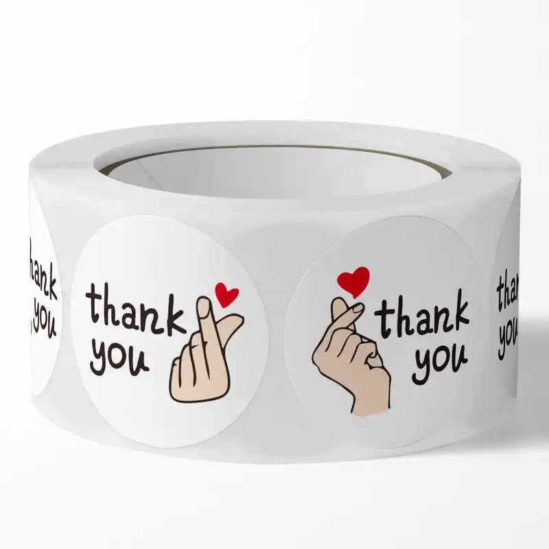 برچسب طرح تشکر مدل S-03 بسته 500 عددی