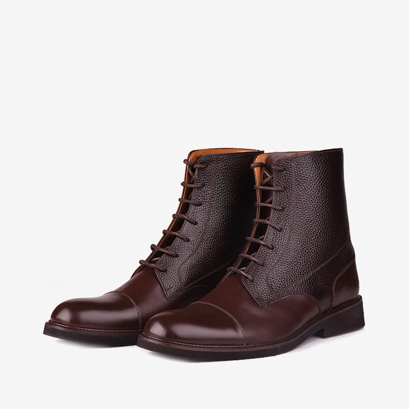 نیم بوت مردانه چرم مشهد مدل j6162